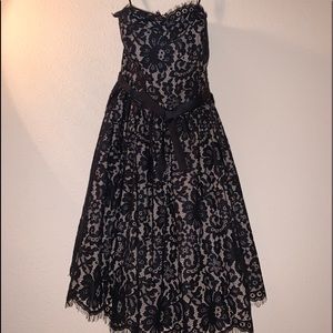 Strapless black dress